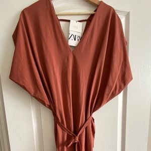 Zara cinched waist dress